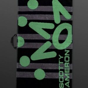Scotty Cameron Black Towel with Green Logo
